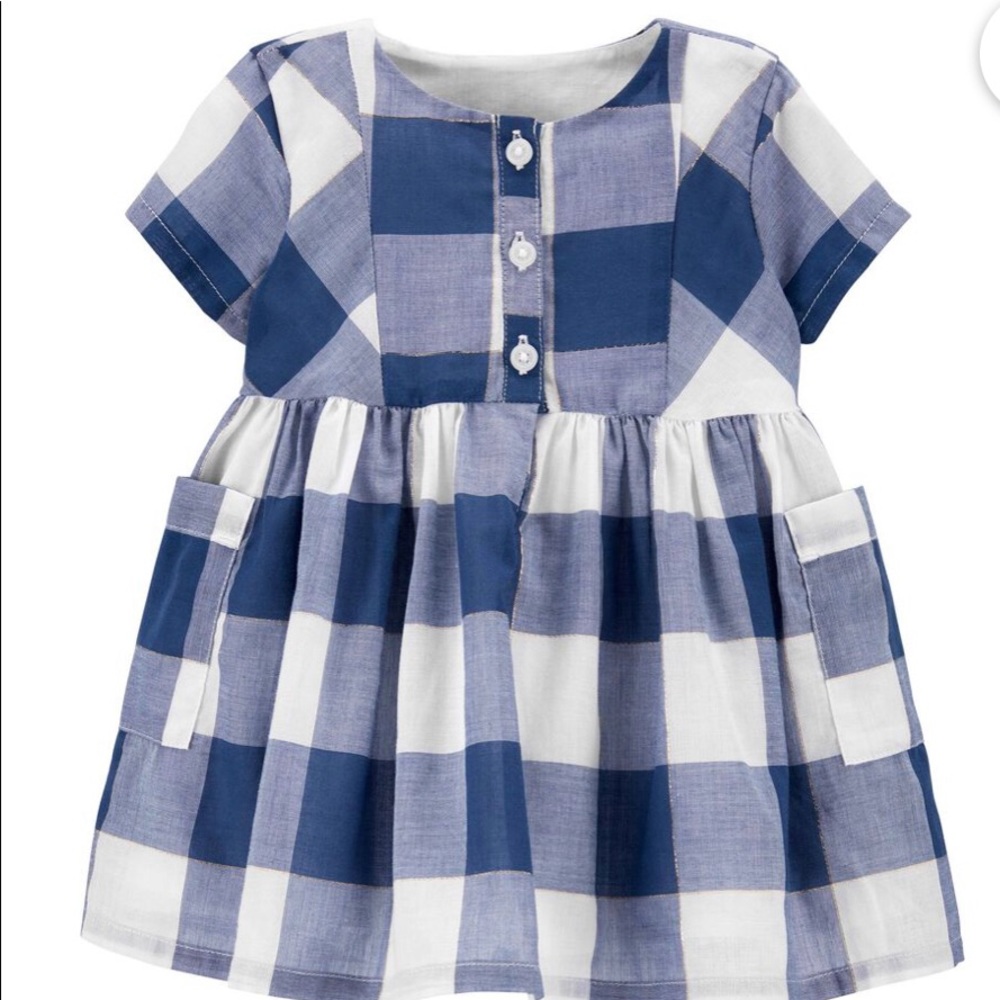 OshKosh Blue Checkered Dress